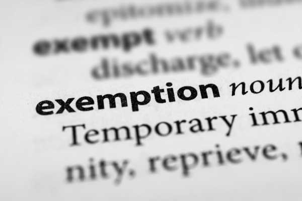 Exemption Defenition - Sales Taxes